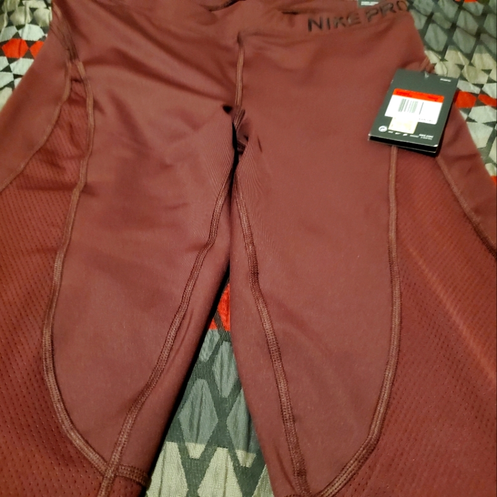 Womens Burgundy Nike leggings size L